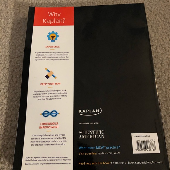 Kaplan MCAT Biochemistry Review paperback textbook - Picture 2 of 5